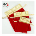 custom printed velvet drawstring pouch fabric gift bags wholesale